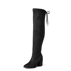 Dream Pairs Black Over the Knee Boots with Adjustable Fit